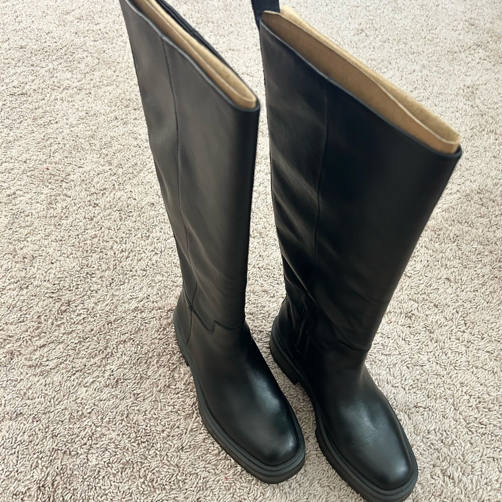 Sam Edelman Larina Black Leather Boots